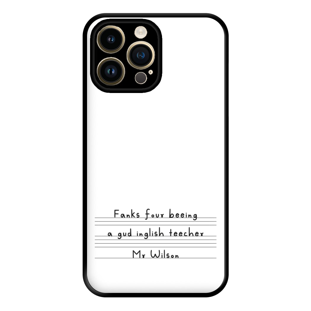 English Teacher - Personalised Teachers Gift Phone Case for iPhone 14 Pro Max