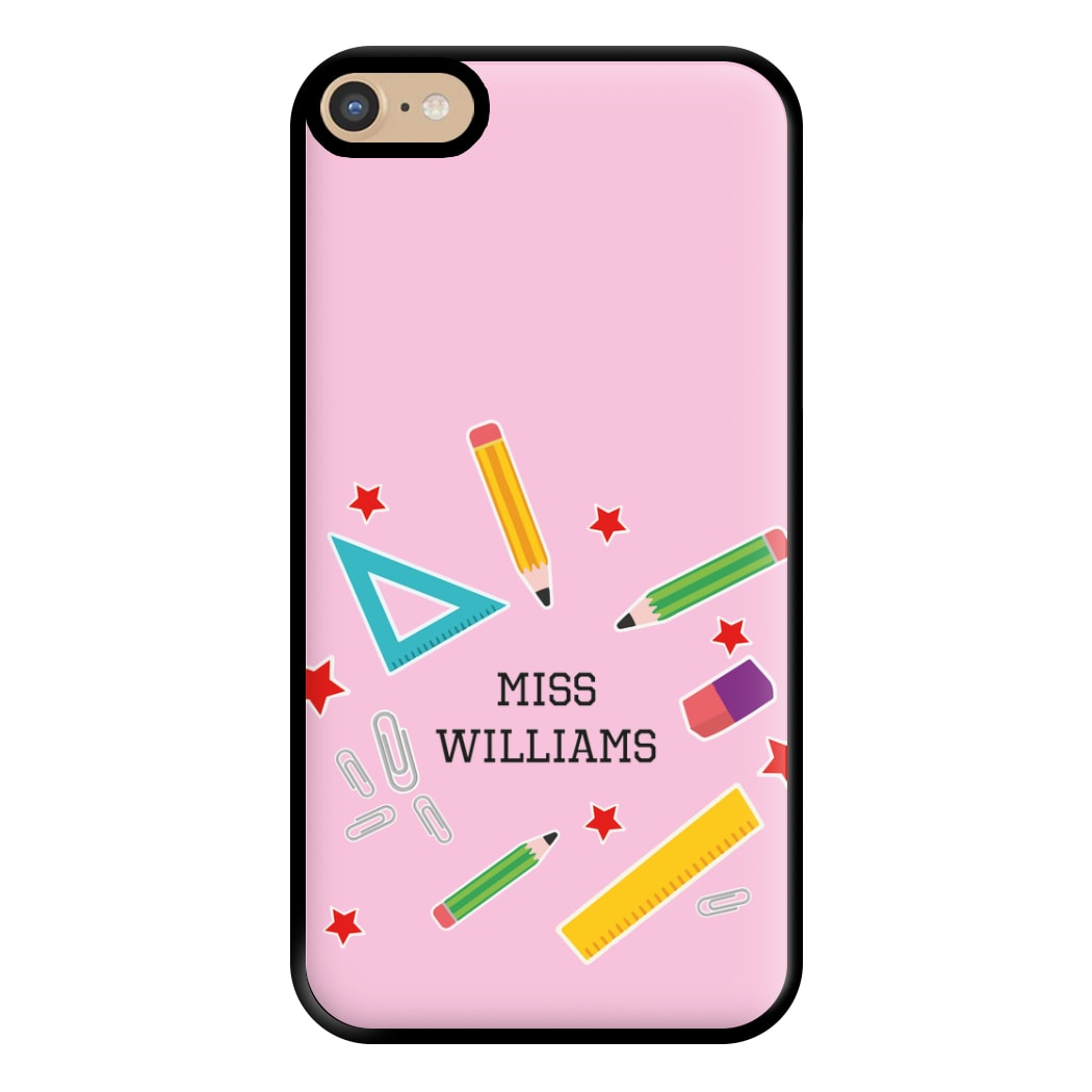 Stars And Stationery - Personalised Teachers Gift Phone Case for iPhone 6 Plus / 7 Plus / 8 Plus