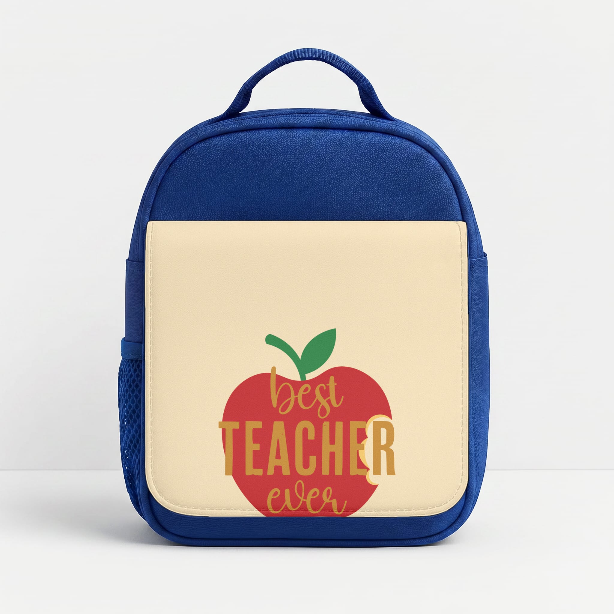 Apple Best Teacher Ever Lunchbox - Blue