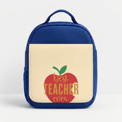 Apple Best Teacher Ever Lunchbox - Blue