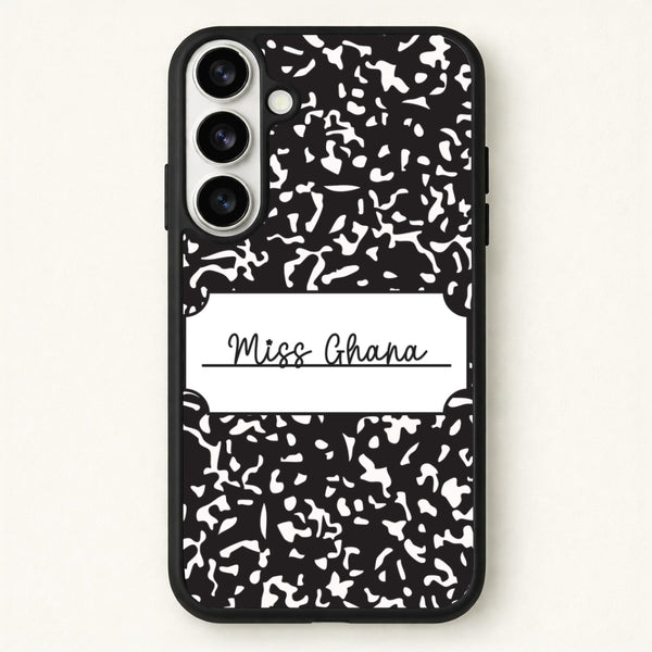 Personalised School Notebook Phone Case for Galaxy S26