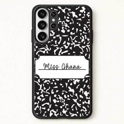 Personalised School Notebook Phone Case for Galaxy S26 Ultra