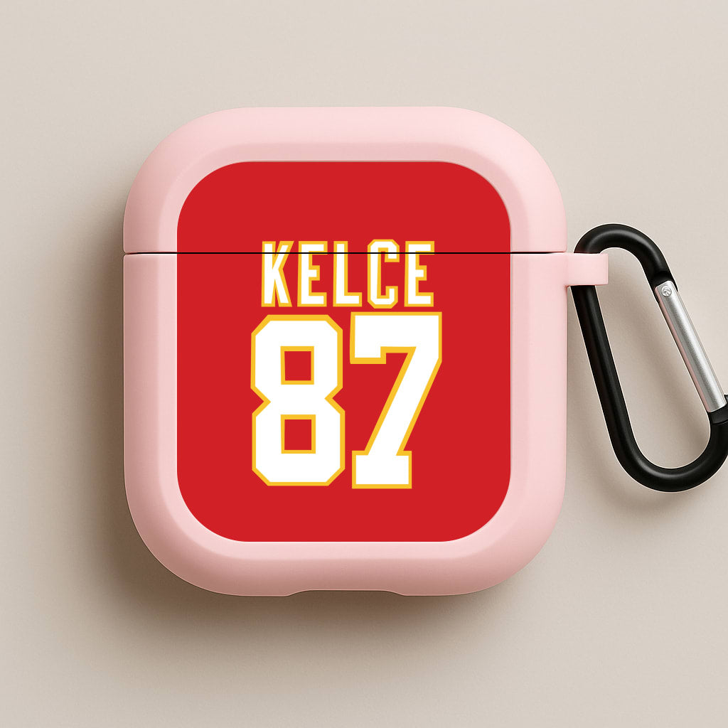 Kelce 87 - Travis Pink AirPods Case