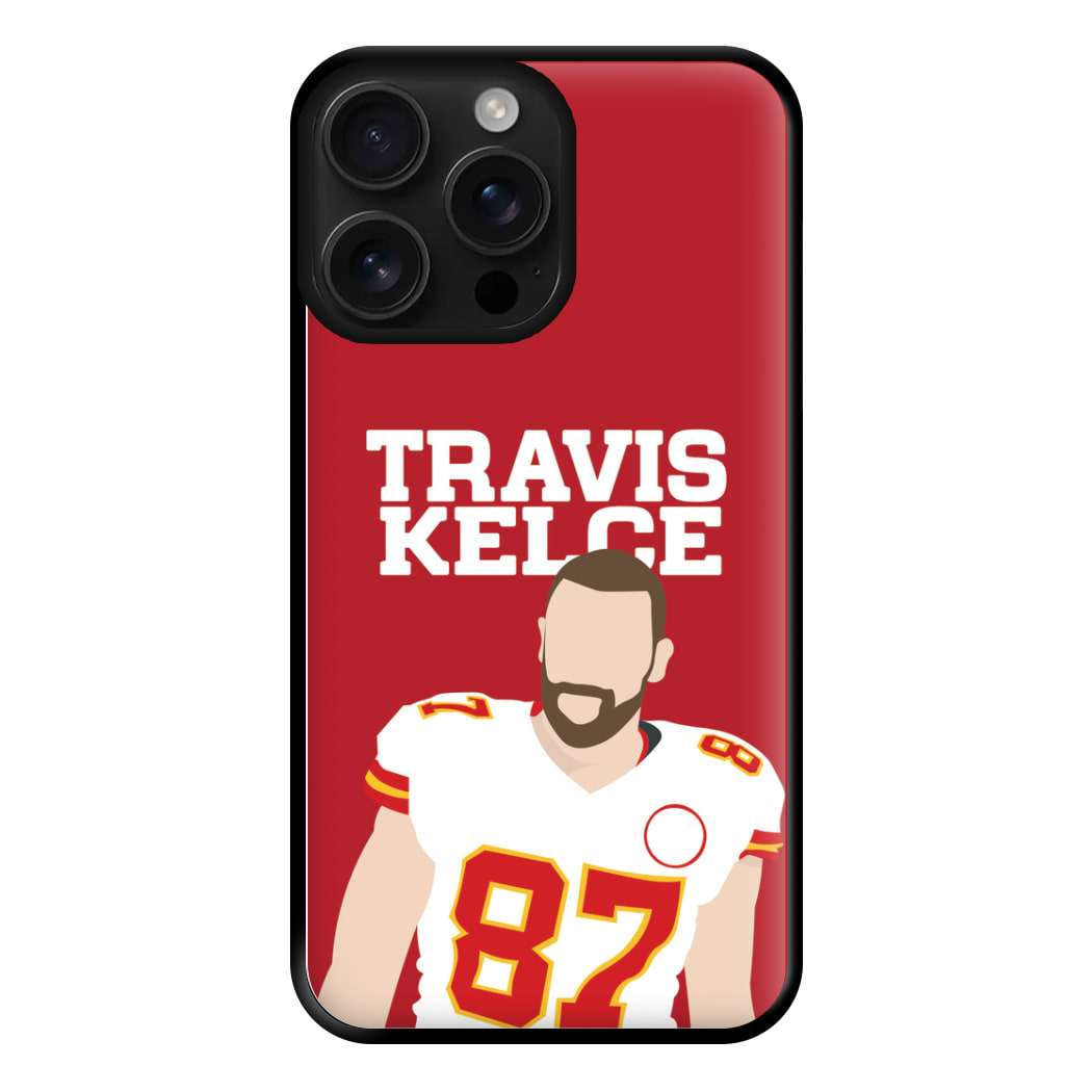 Red Travis Phone Case for iPhone 16 Pro Max