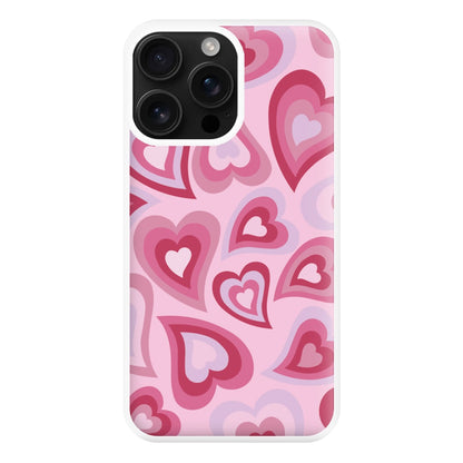 Pink Hearts - Trippy Patterns Phone Case for iPhone 16 Pro Max