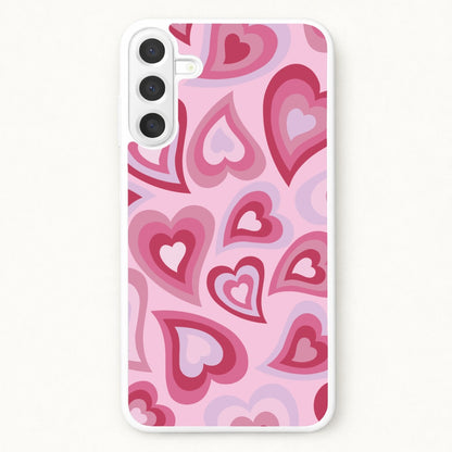 Pink Hearts - Trippy Patterns Phone Case for Galaxy A17