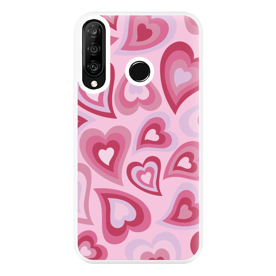 Pink Hearts - Trippy Patterns Phone Case for Huawei P30 Lite