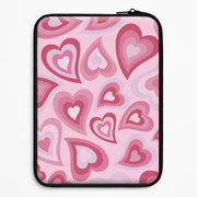 Pink Hearts - Trippy Patterns Laptop Sleeve 1