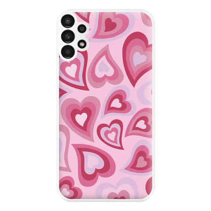 Pink Hearts - Trippy Patterns Phone Case for Galaxy A13