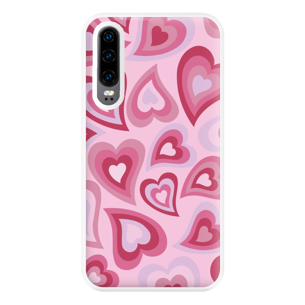 Pink Hearts - Trippy Patterns Phone Case for Huawei P30