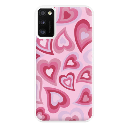 Pink Hearts - Trippy Patterns Phone Case for Galaxy A41