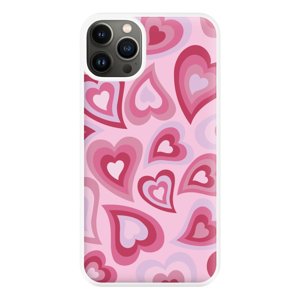 Pink Hearts - Trippy Patterns Phone Case for iPhone 13