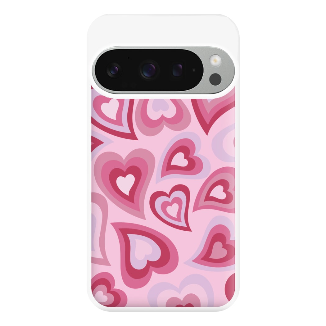 Pink Hearts - Trippy Patterns Phone Case for Google Pixel 9 Pro XL