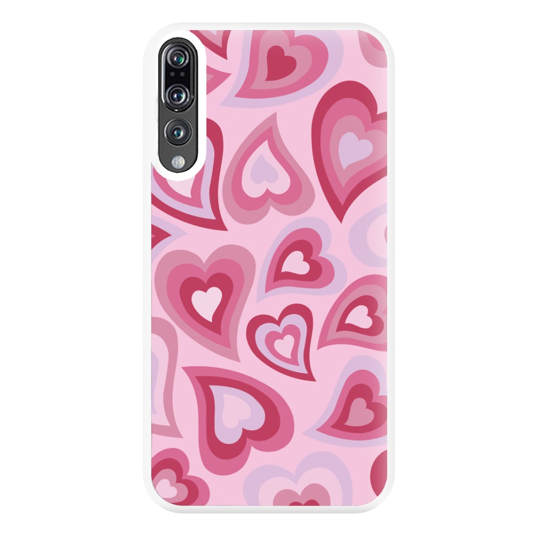 Pink Hearts - Trippy Patterns Phone Case for Huawei P20 Pro