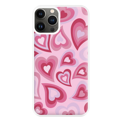 Pink Hearts - Trippy Patterns Phone Case for iPhone 11 Pro Max