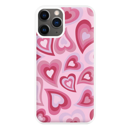 Pink Hearts - Trippy Patterns Phone Case for iPhone 12 Pro Max