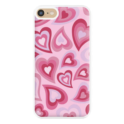 Pink Hearts - Trippy Patterns Phone Case for iPhone 6 / 7 / 8 / SE