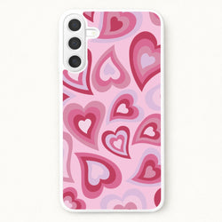 Pink Hearts - Trippy Patterns Phone Case for Galaxy A37