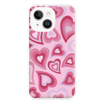 Pink Hearts - Trippy Patterns Phone Case for iPhone 14 Plus