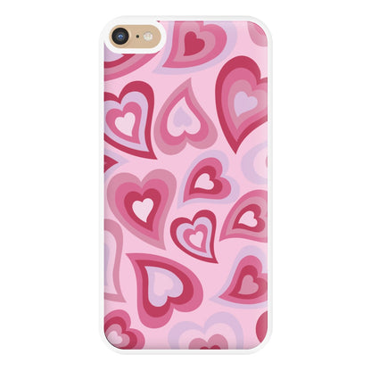 Pink Hearts - Trippy Patterns Phone Case for iPhone 6 Plus / 7 Plus / 8 Plus