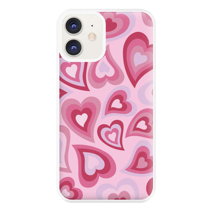 Pink Hearts - Trippy Patterns Phone Case for iPhone 11