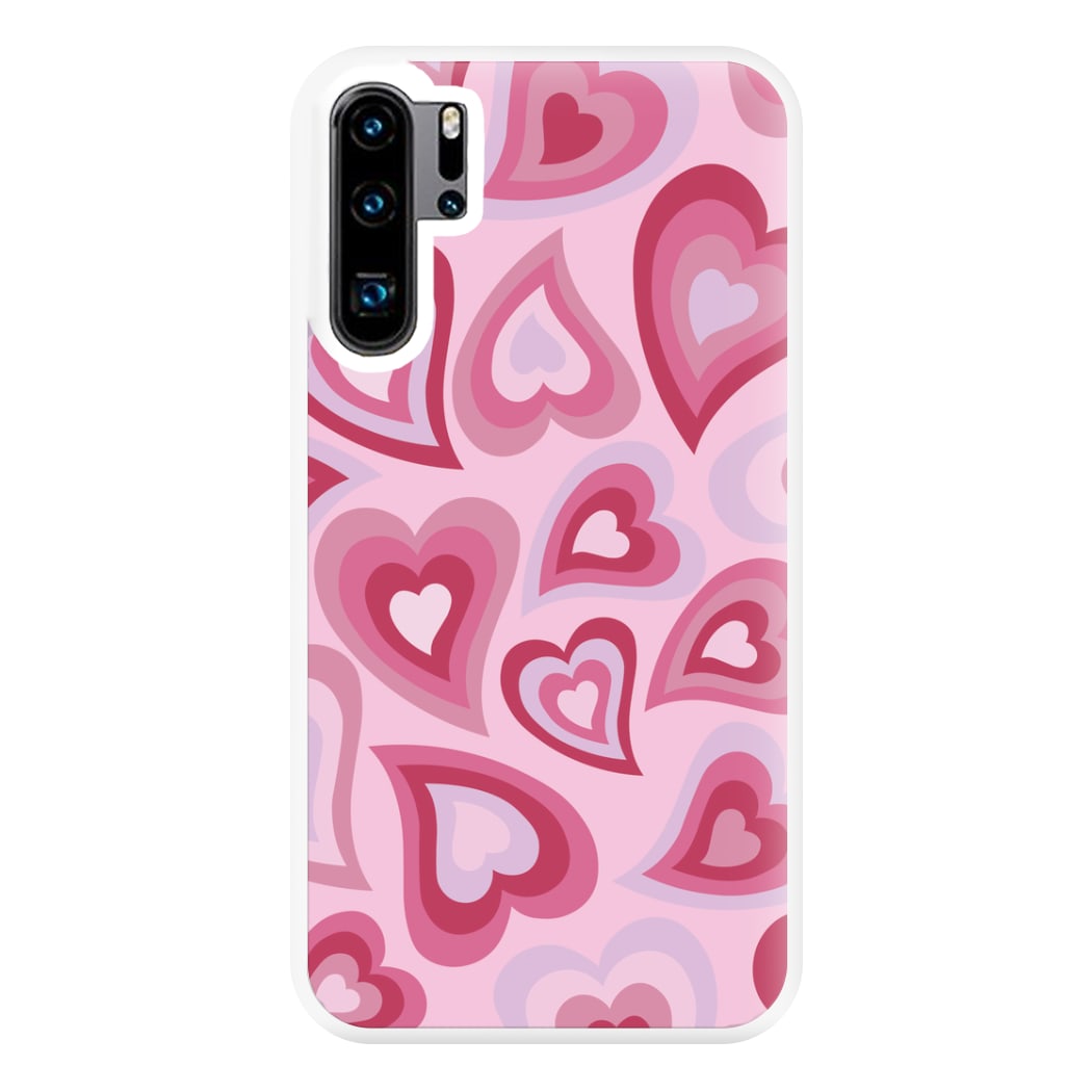 Pink Hearts - Trippy Patterns Phone Case for Huawei P30 Pro