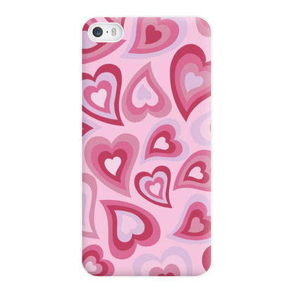 Pink Hearts - Trippy Patterns Phone Case for iPhone 5 / 5s / SE 2016