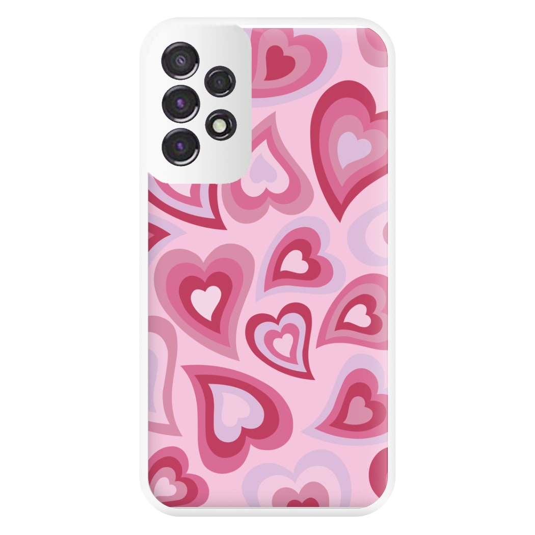 Pink Hearts - Trippy Patterns Phone Case for Galaxy A53