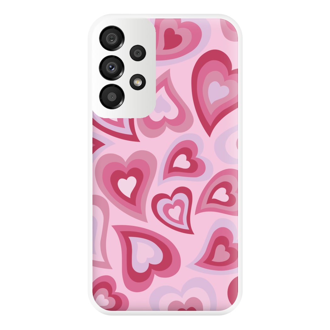 Pink Hearts - Trippy Patterns Phone Case for Galaxy A33