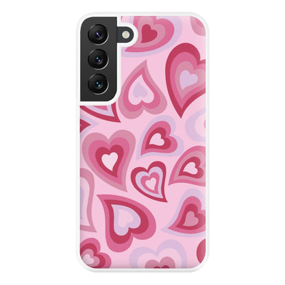 Pink Hearts - Trippy Patterns Phone Case for Galaxy S22 Plus