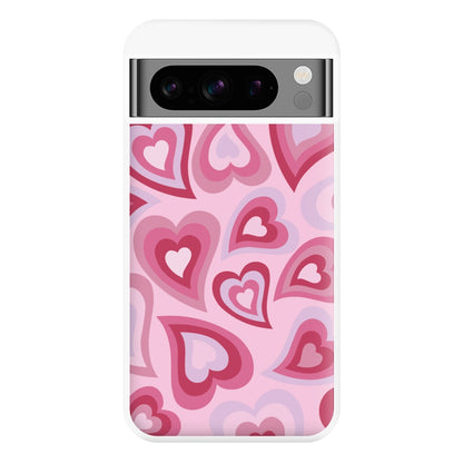 Pink Hearts - Trippy Patterns Phone Case for Google Pixel 8 Pro