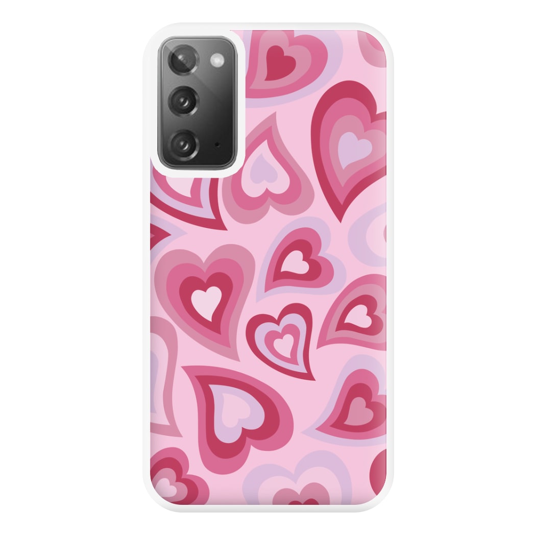 Pink Hearts - Trippy Patterns Phone Case for Galaxy Note 20 Ultra