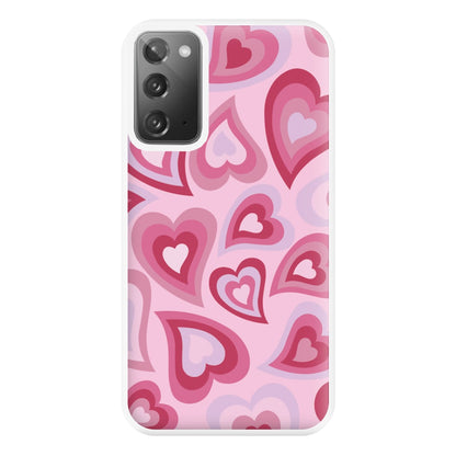 Pink Hearts - Trippy Patterns Phone Case for Galaxy Note 20 Ultra