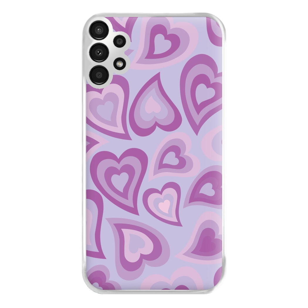 Purple Hearts - Trippy Patterns Phone Case for Galaxy A13