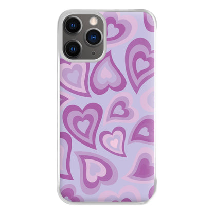 Purple Hearts - Trippy Patterns Phone Case for iPhone 12 Pro Max