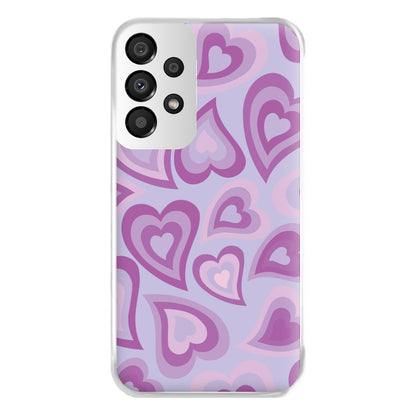 Purple Hearts - Trippy Patterns Phone Case for Galaxy A33