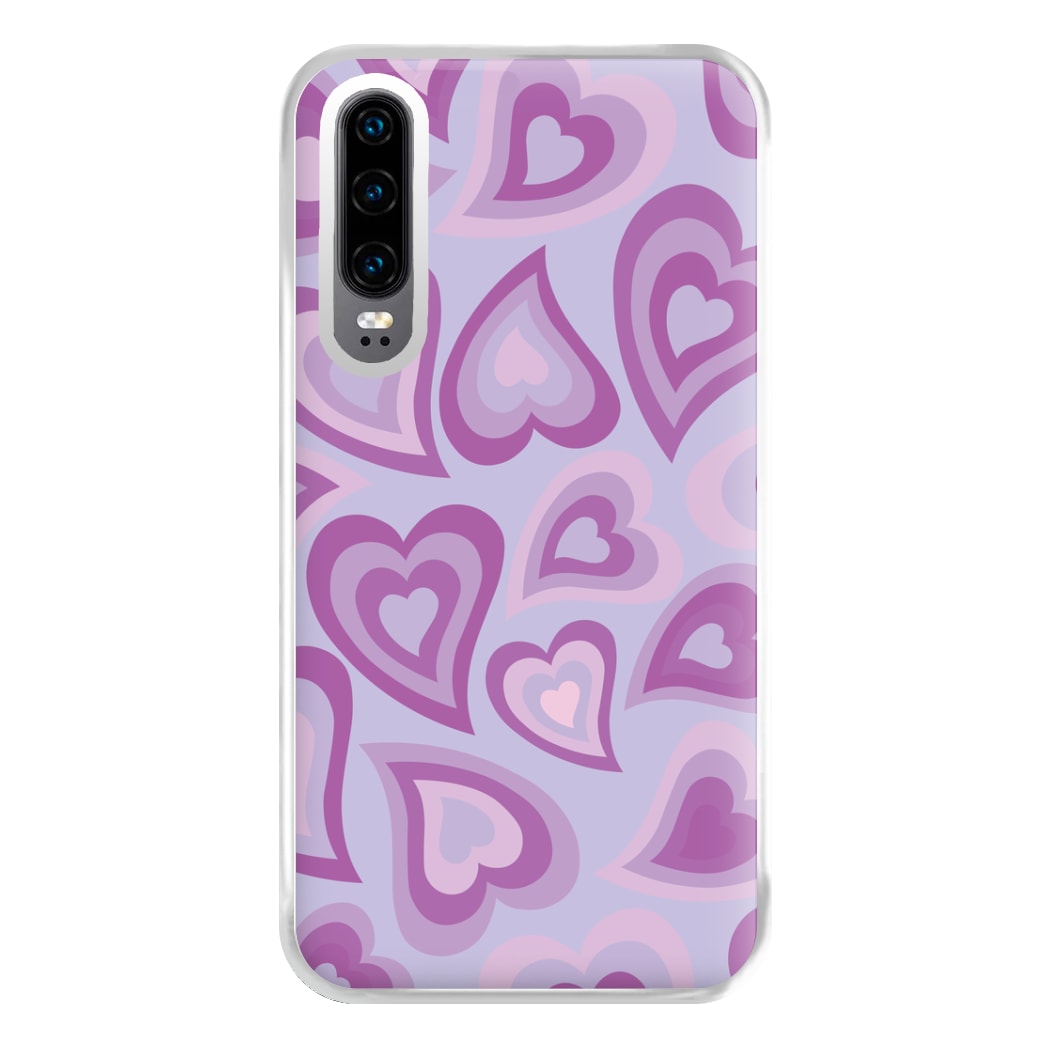 Purple Hearts - Trippy Patterns Phone Case for Huawei P30