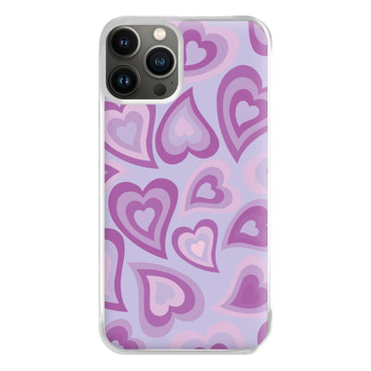 Purple Hearts - Trippy Patterns Phone Case for iPhone 11 Pro Max