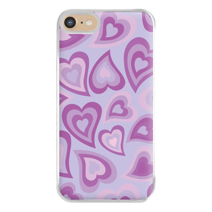 Purple Hearts - Trippy Patterns Phone Case for iPhone 6 / 7 / 8 / SE