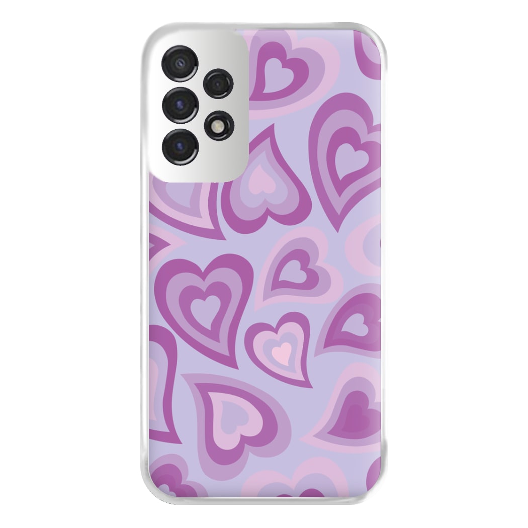 Purple Hearts - Trippy Patterns Phone Case for Galaxy A53