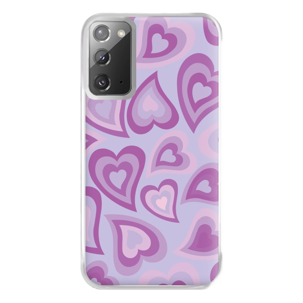 Purple Hearts - Trippy Patterns Phone Case for Galaxy Note 20 Ultra