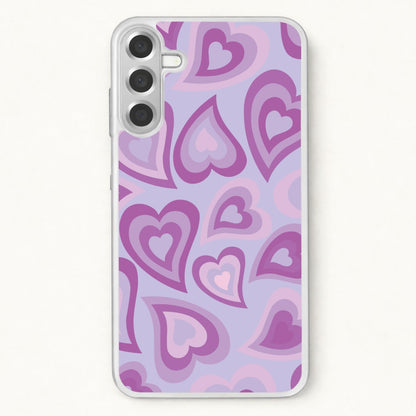 Purple Hearts - Trippy Patterns Phone Case for Galaxy A57