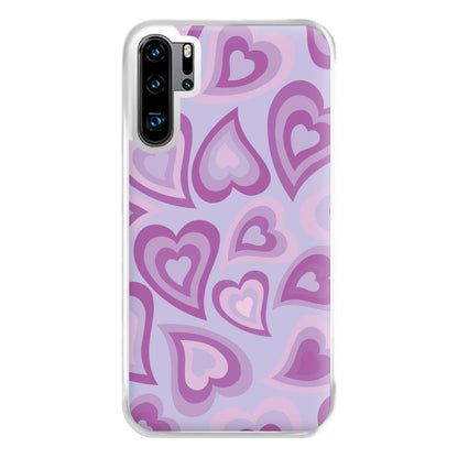 Purple Hearts - Trippy Patterns Phone Case for Huawei P30 Pro