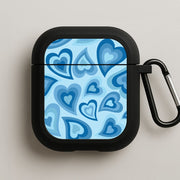 Blue Hearts - Trippy Patterns AirPods Case 1