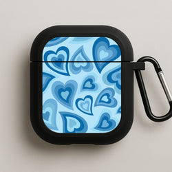 Blue Hearts - Trippy Patterns AirPods Case
