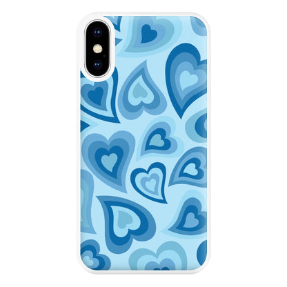 Blue Hearts - Trippy Patterns Phone Case for iPhone XS Max