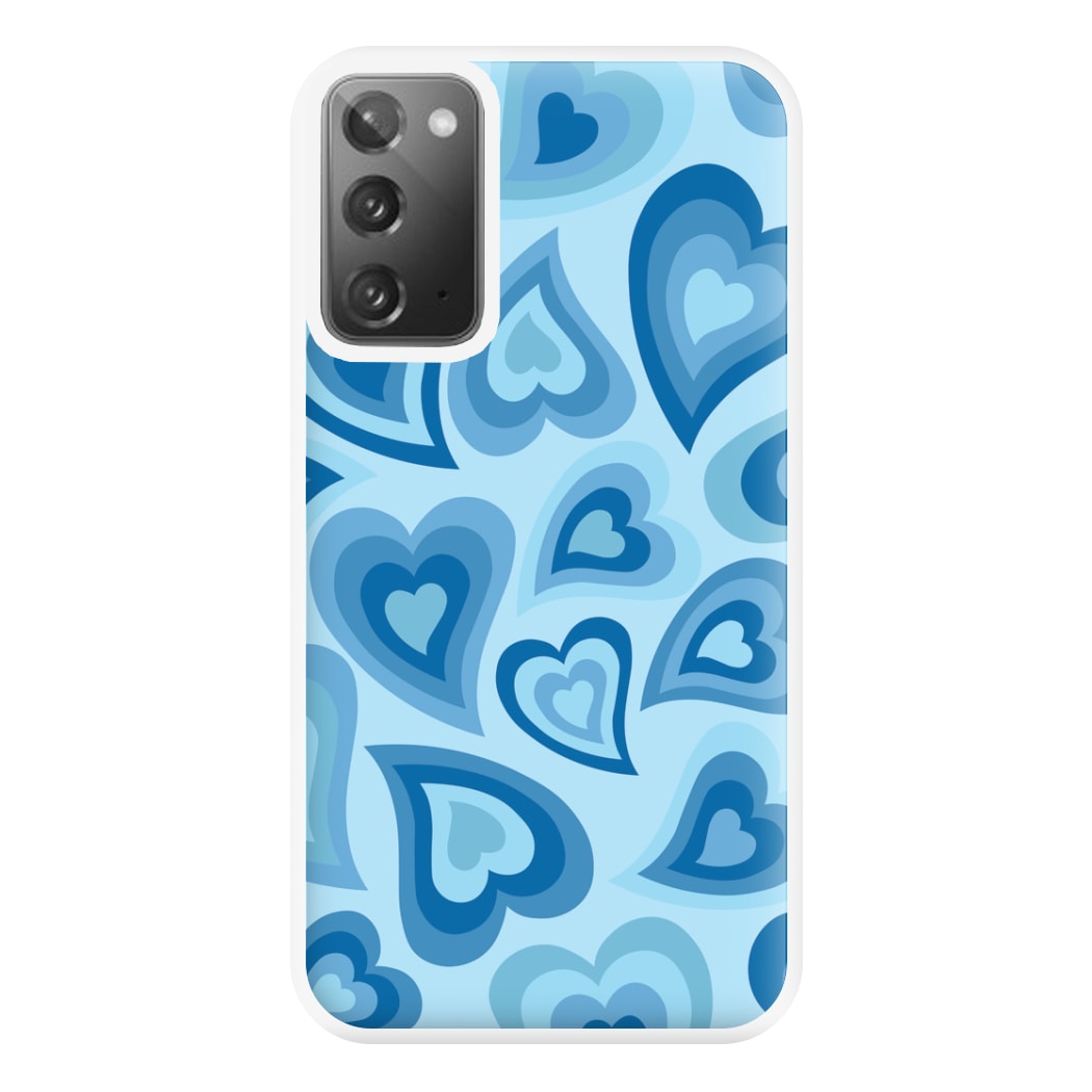 Blue Hearts - Trippy Patterns Phone Case for Galaxy Note 20 Ultra