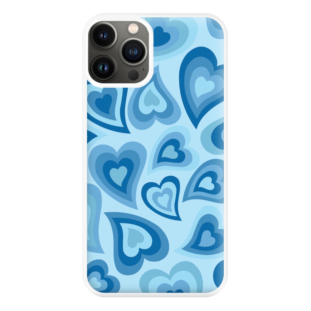 Blue Hearts - Trippy Patterns Phone Case for iPhone 11 Pro Max