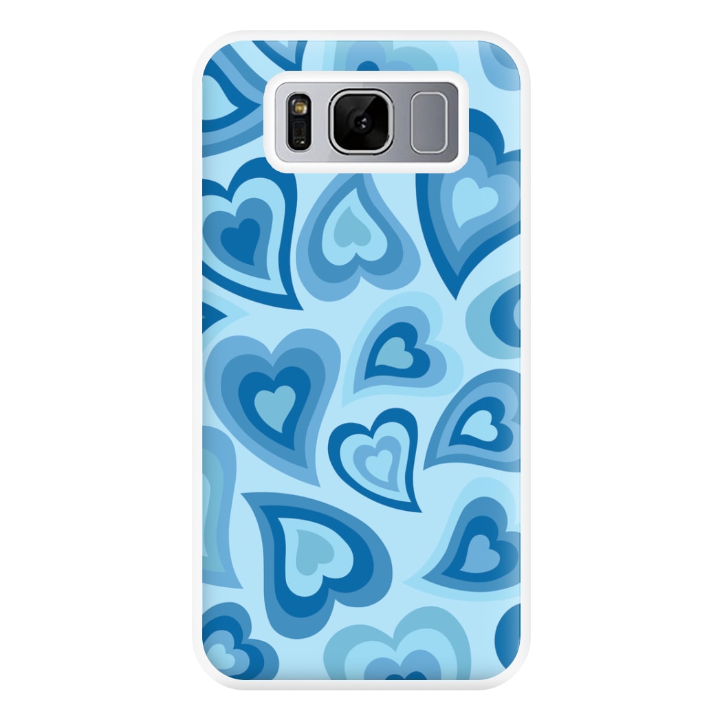 Blue Hearts - Trippy Patterns Phone Case for Galaxy S8 Plus