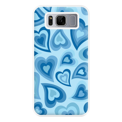 Blue Hearts - Trippy Patterns Phone Case for Galaxy S8 Plus